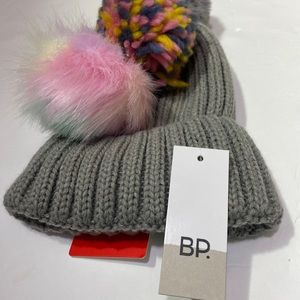 BP Beanie And 3 Interchangeable Poms